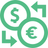 currency exchange menu icon